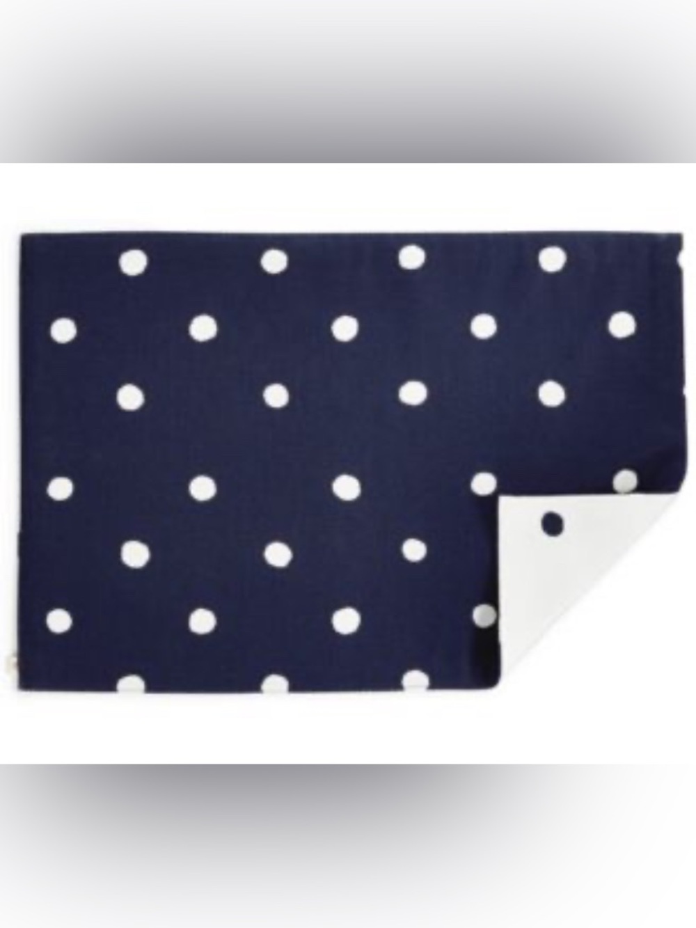 kate spade navy and white polka dot placemats